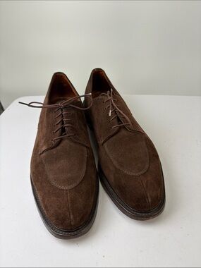 ☃️ ET Wright Brown Suede Derby Shoes – Classic Lace-Up Oxford Style
